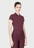 MAXIMILIAN EQUESTRIAN Arc Kurzarm Polo Shirt rosewood