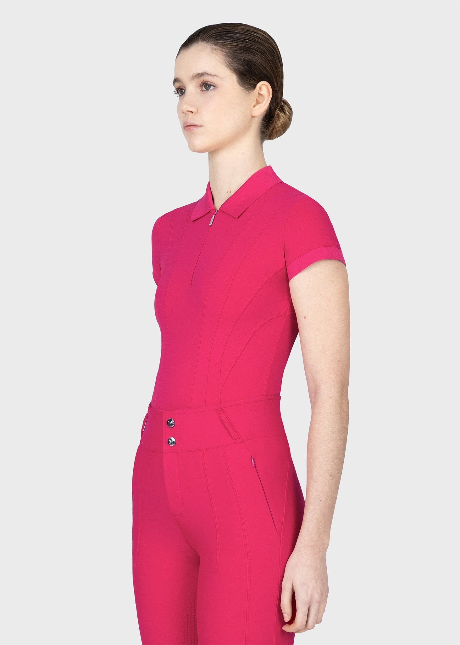 MAXIMILIAN EQUESTRIAN Arc Kurzarm Polo Shirt cranberry
