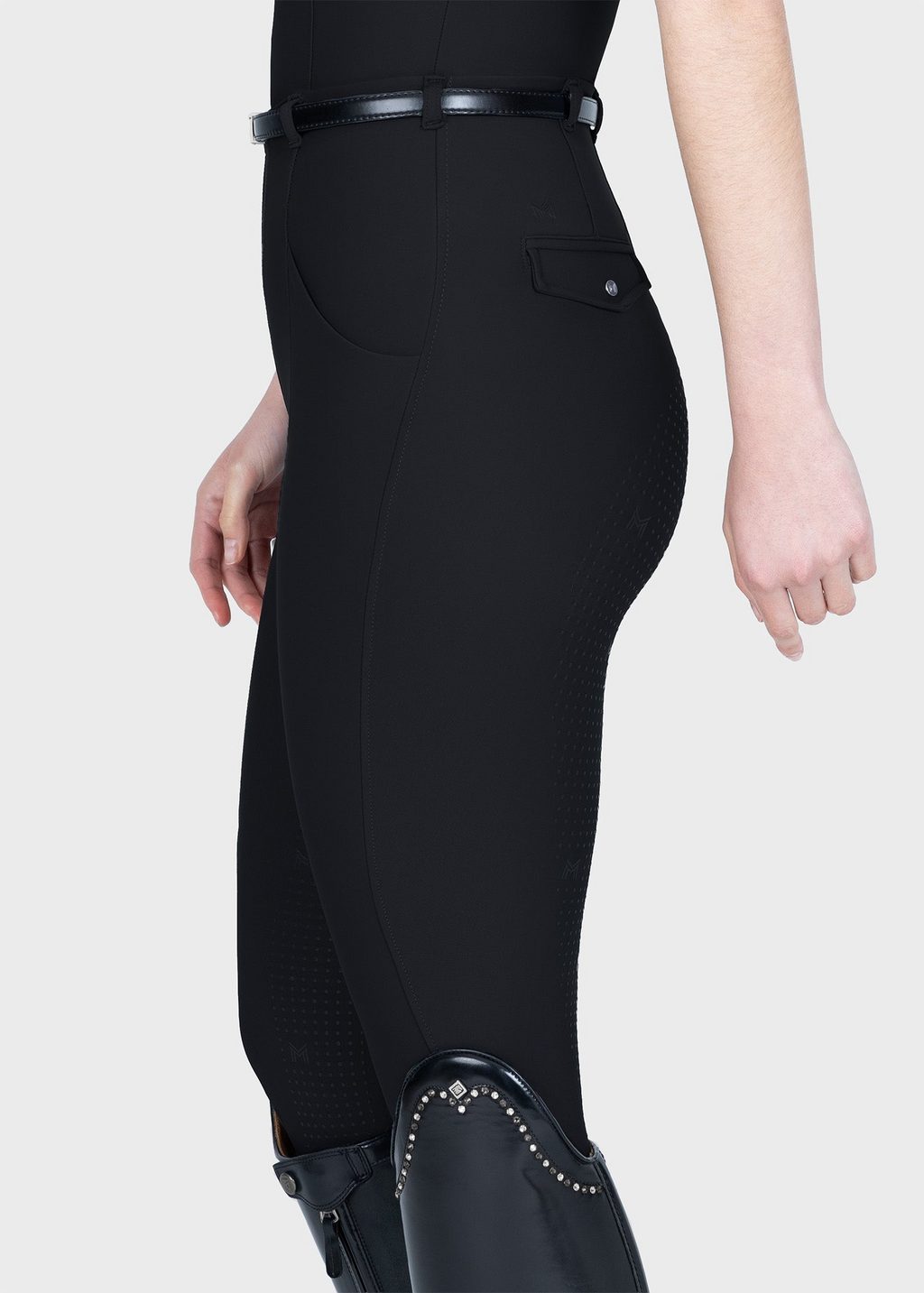 MAXIMILIAN EQUESTRIAN Halo Riding Leggings + Belt black