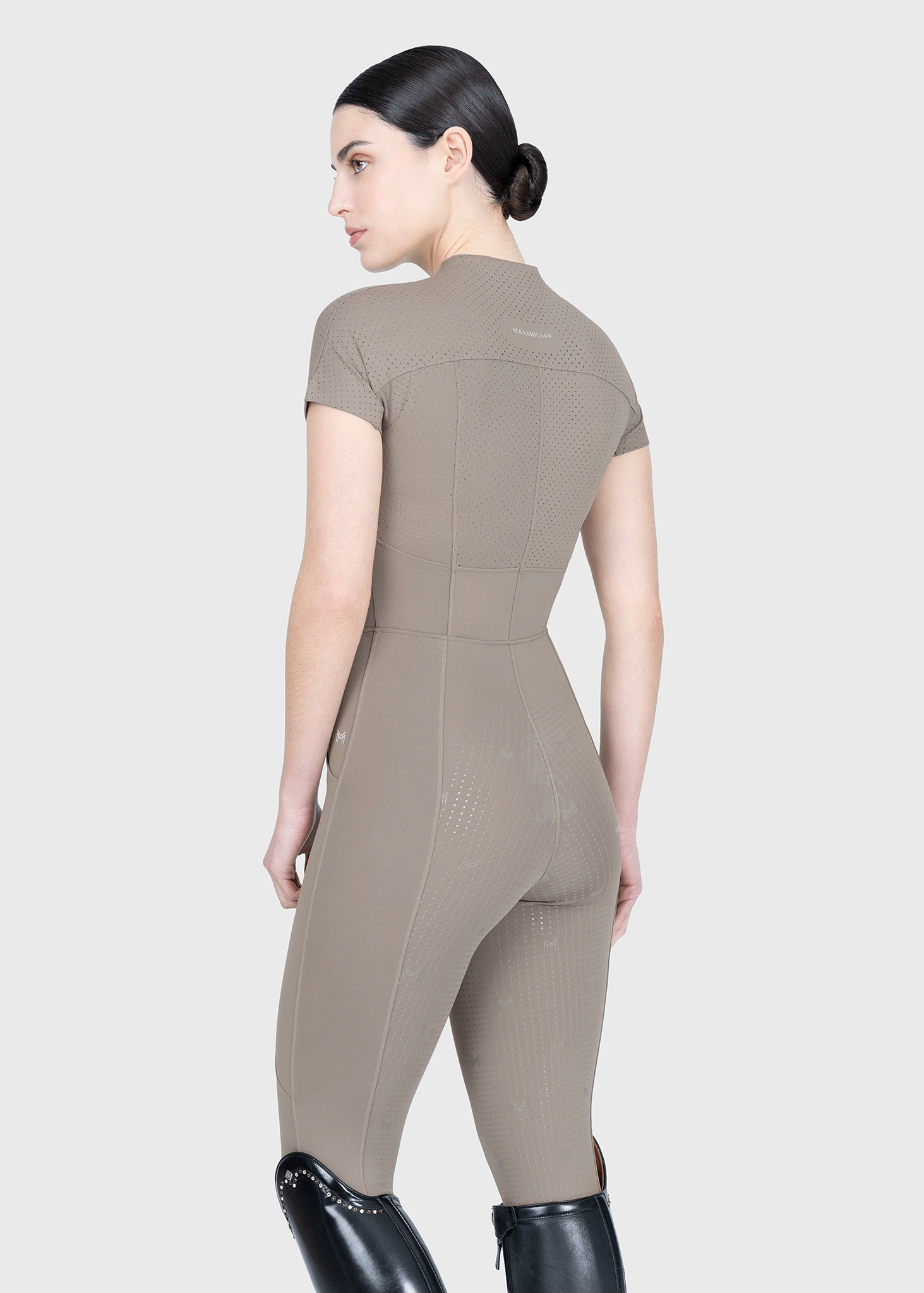 Maximilian Equestrian Air-Tech Riding Jumpsuit taupe