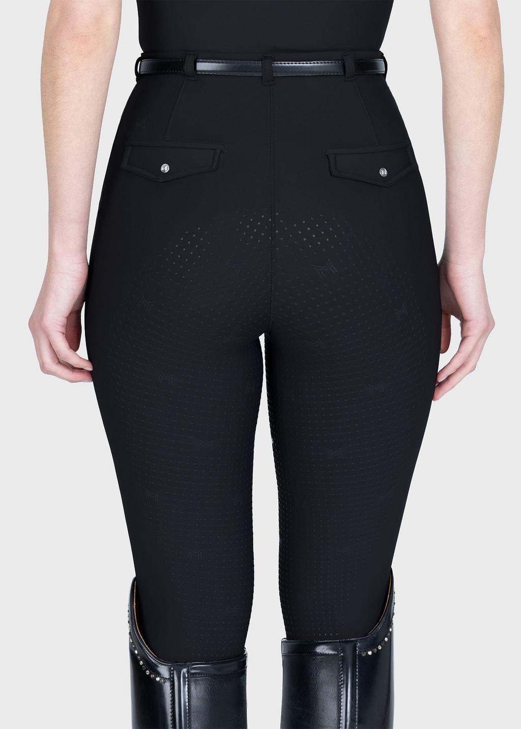 MAXIMILIAN EQUESTRIAN Halo Riding Leggings + Belt black