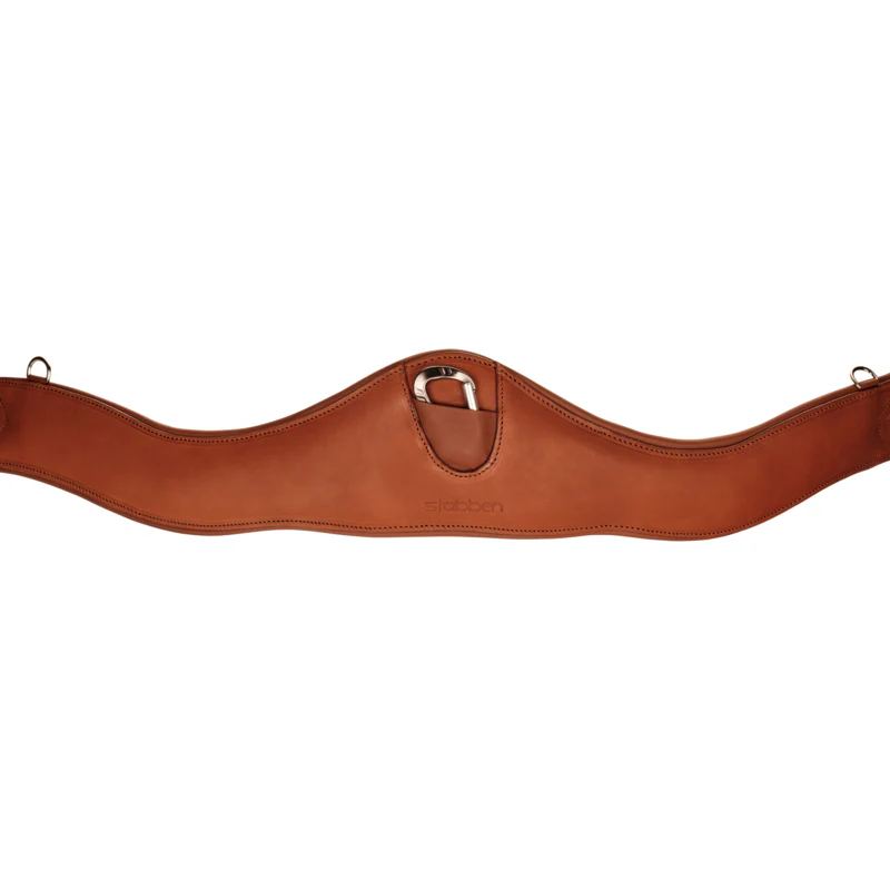stübben Leder-Sattelgurt Contour mit beidseitigem Elastikzug cognac