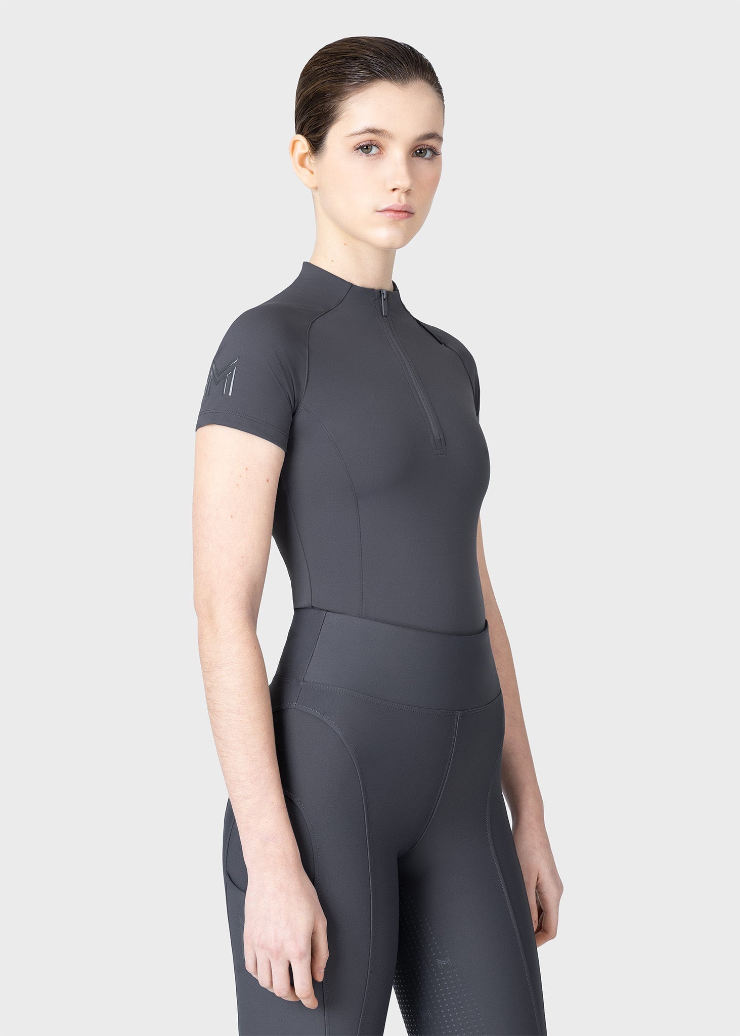 MAXIMILIAN EQUESTRIAN Origin Kurzarm Base Layer weiß graphite