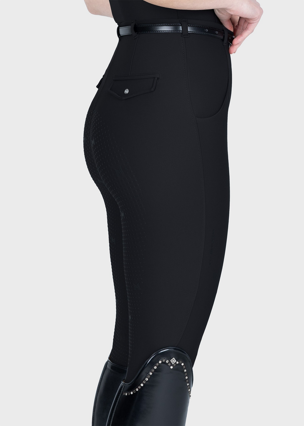 MAXIMILIAN EQUESTRIAN Halo Riding Leggings + Belt black