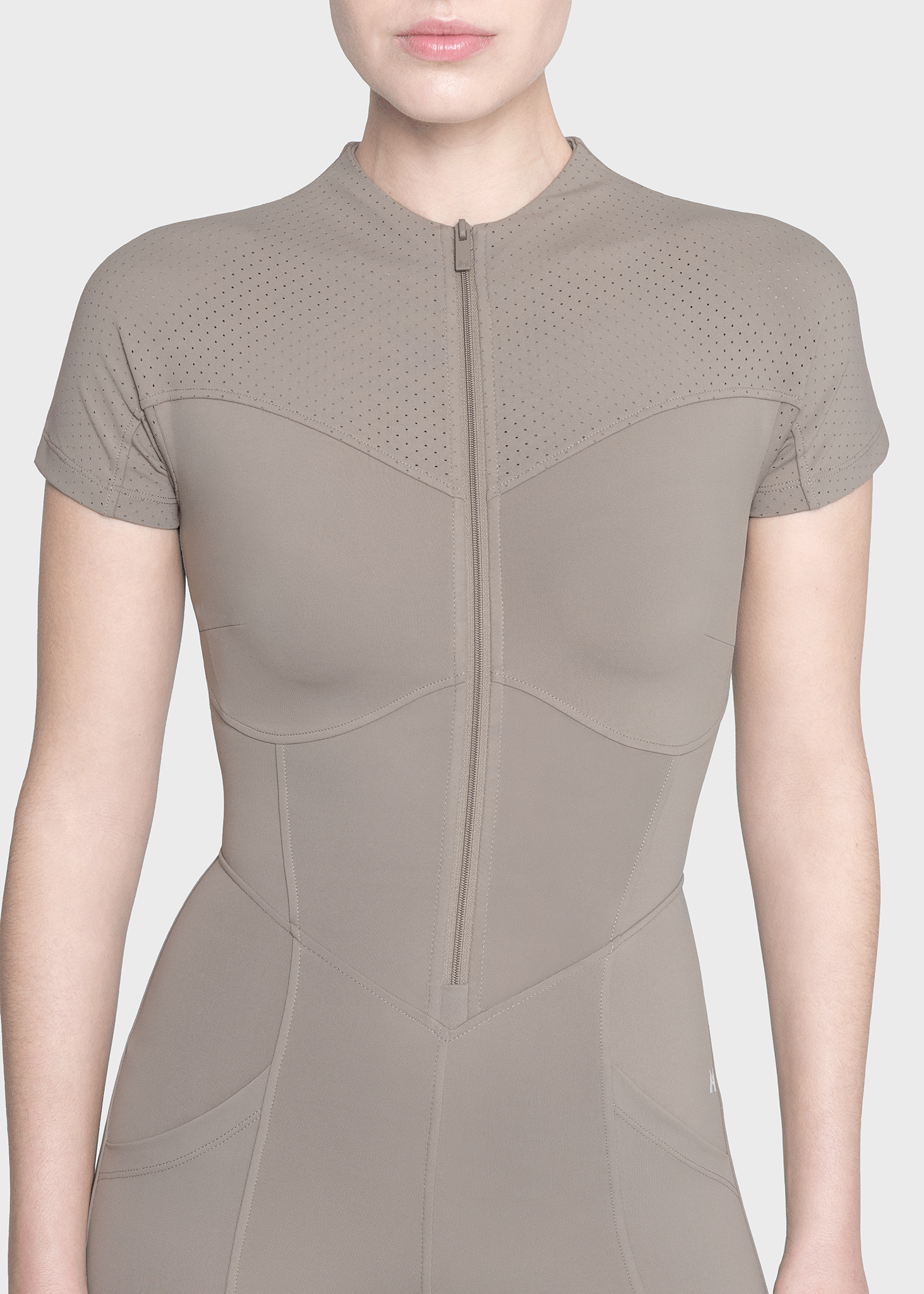 Maximilian Equestrian Air-Tech Riding Jumpsuit taupe