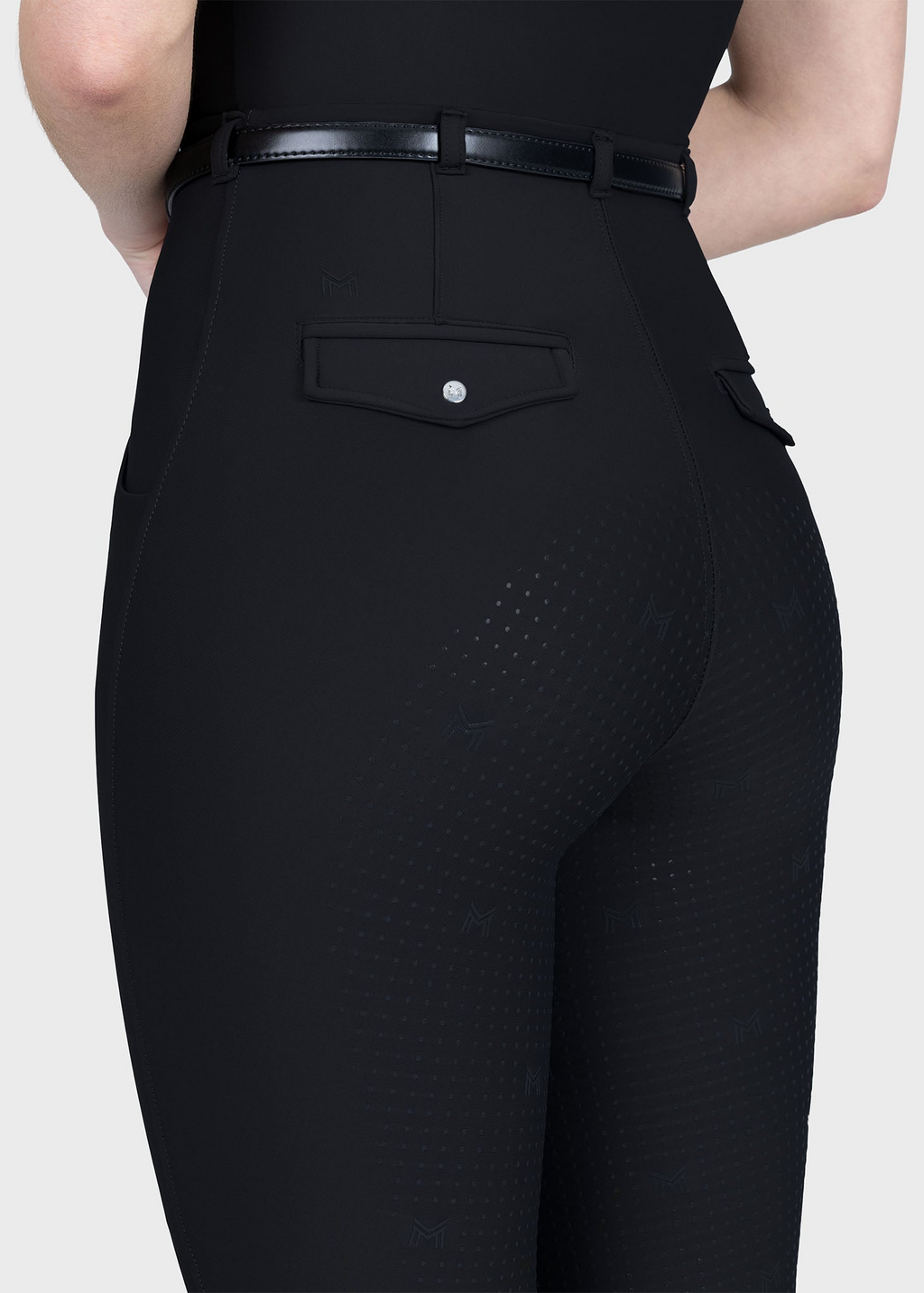 MAXIMILIAN EQUESTRIAN Halo Riding Leggings + Belt black