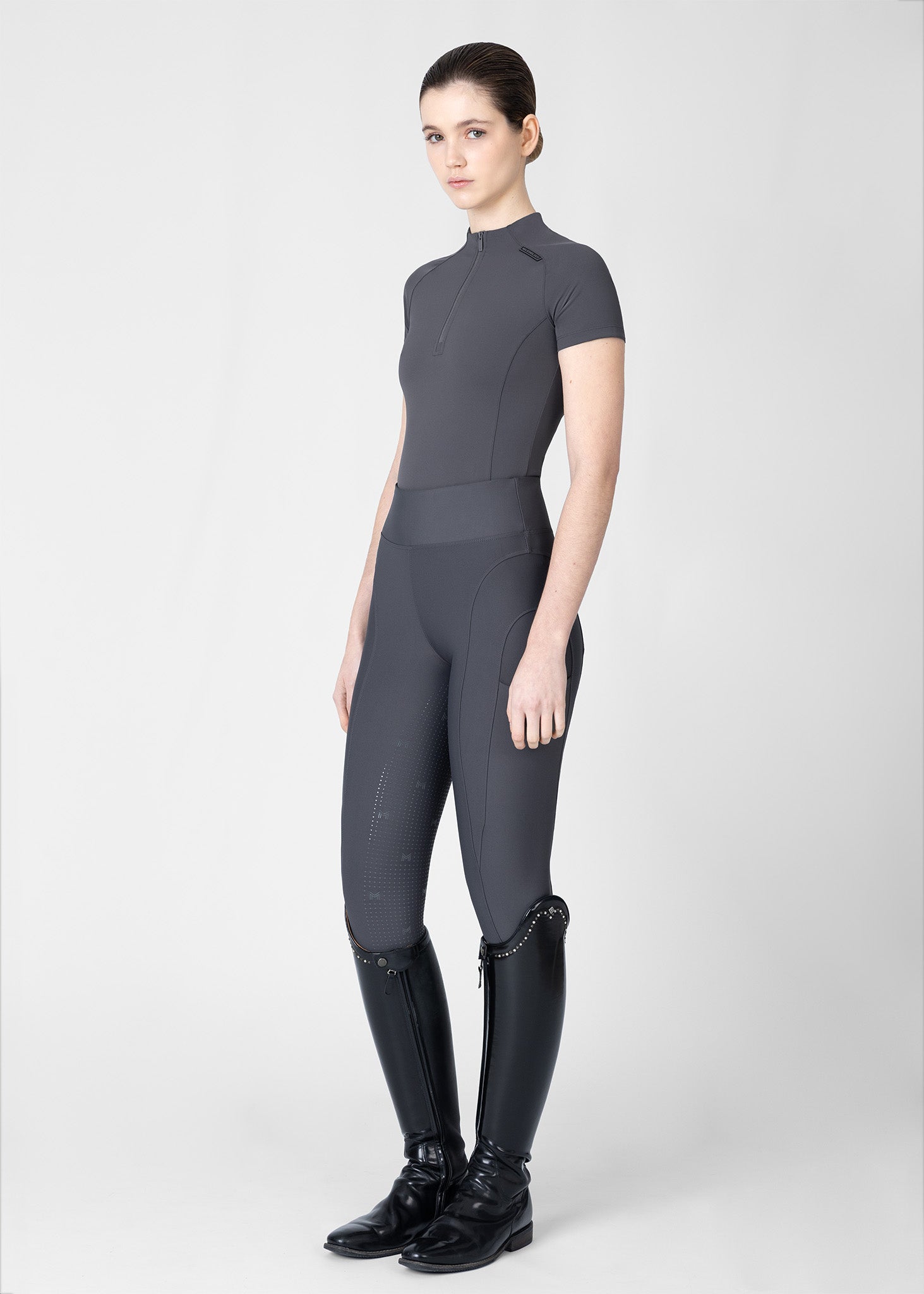 MAXIMILIAN EQUESTRIAN Origin Kurzarm Base Layer weiß graphite