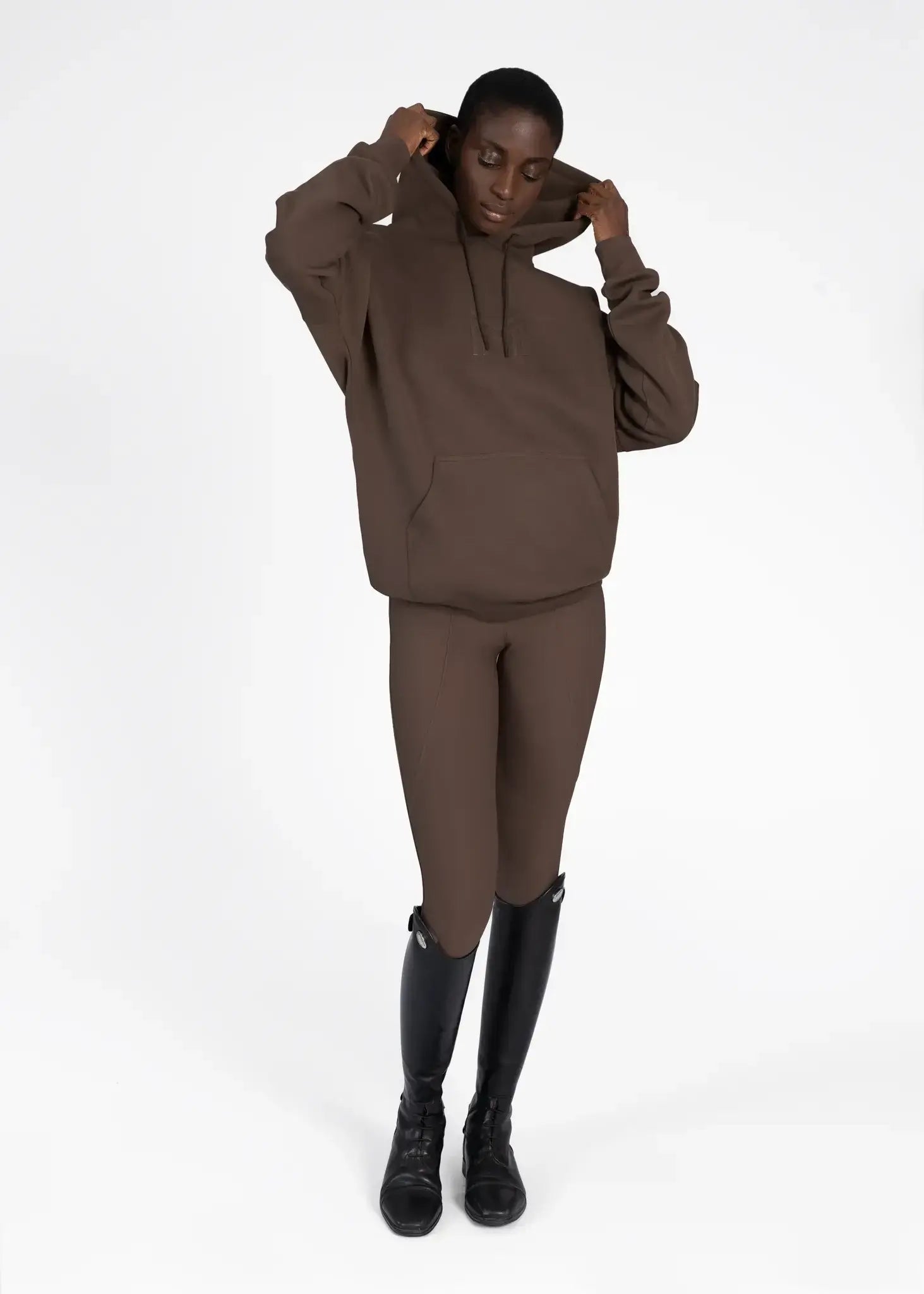 MAXIMILIAN EQUESTRIAN Women Icon Oversized Hoodie mocha