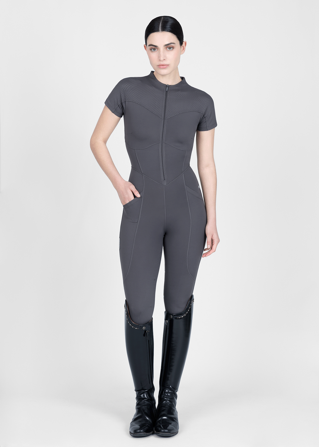 Maximilian Equestrian Air-Tech Riding Jumpsuit graphite
