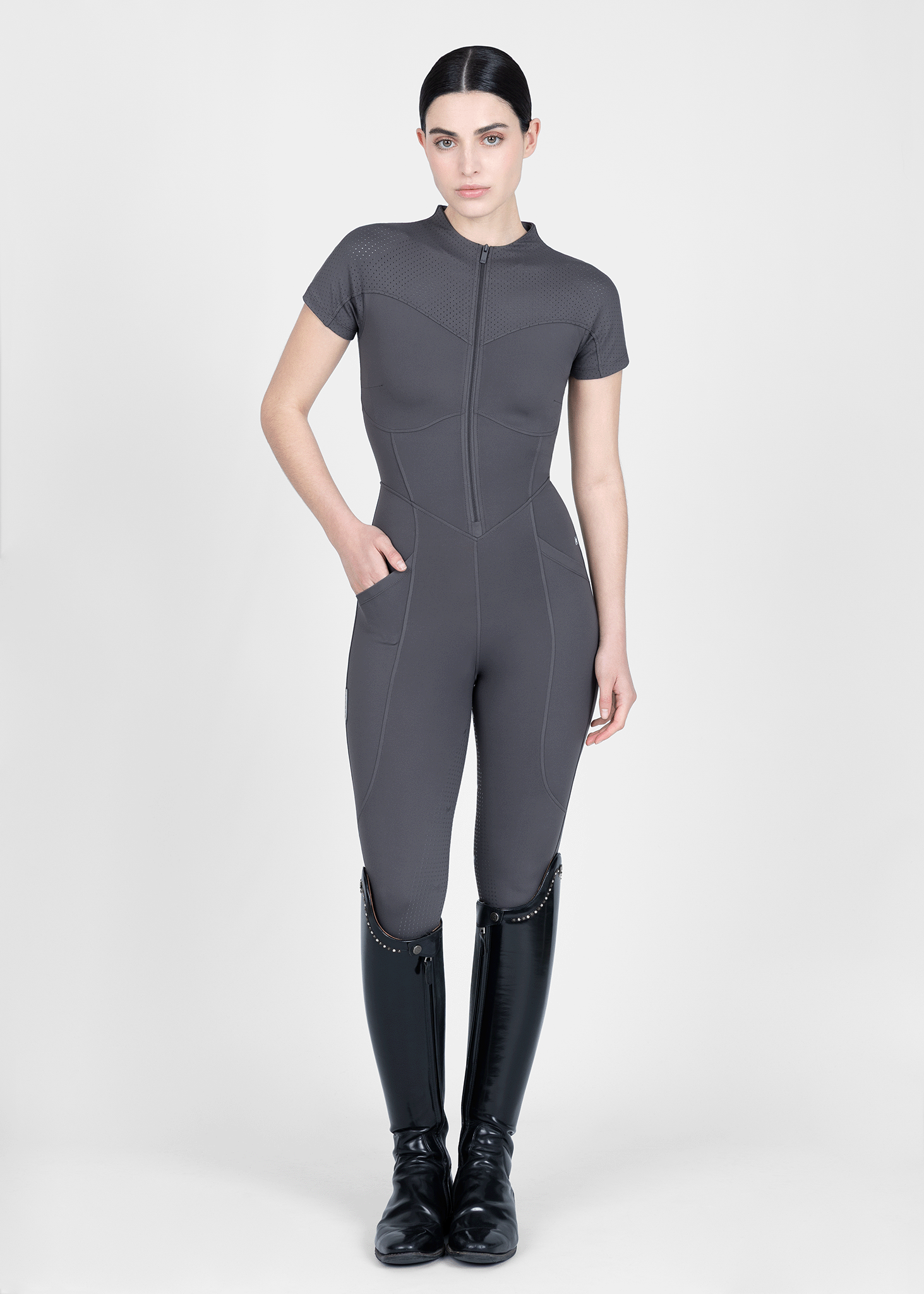 Maximilian Equestrian Air-Tech Riding Jumpsuit graphite