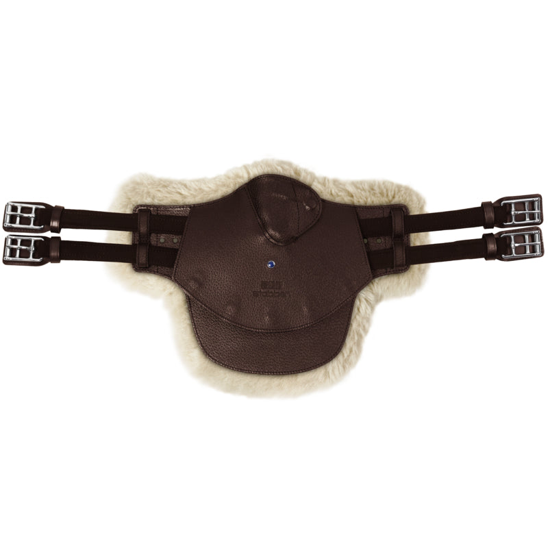 stübben Equi-Soft® Stollenschutzgurt ebony inkl. Polster Lammfell beige-braun