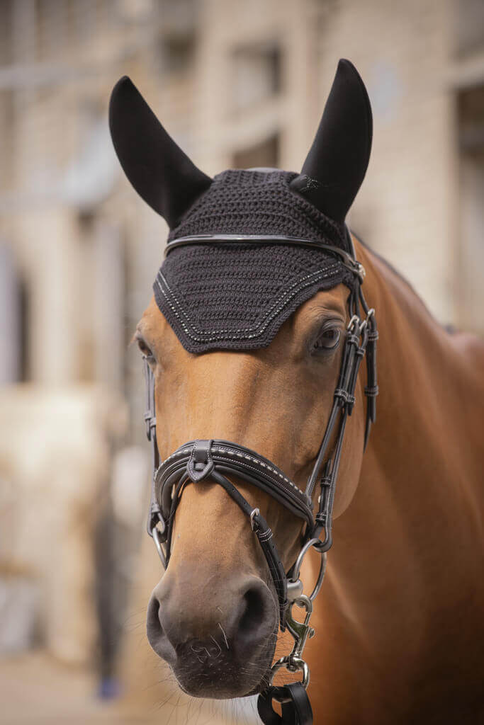 Penelope Fliegenhaube Soundless Strass schwarz