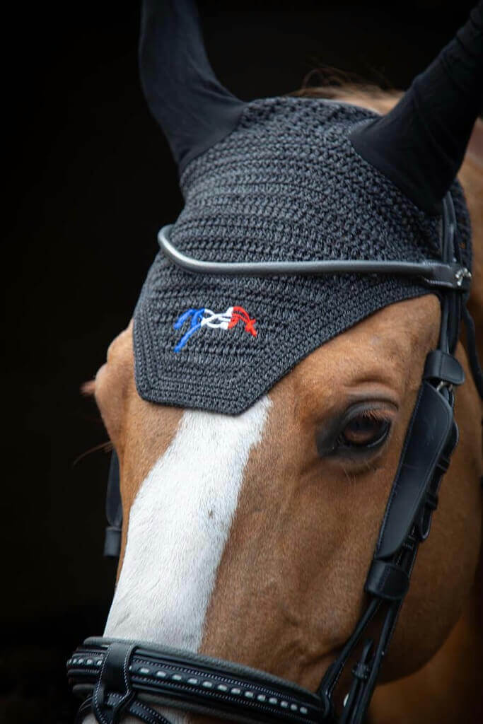 Penelope Fliegenhaube Glitter schwarz