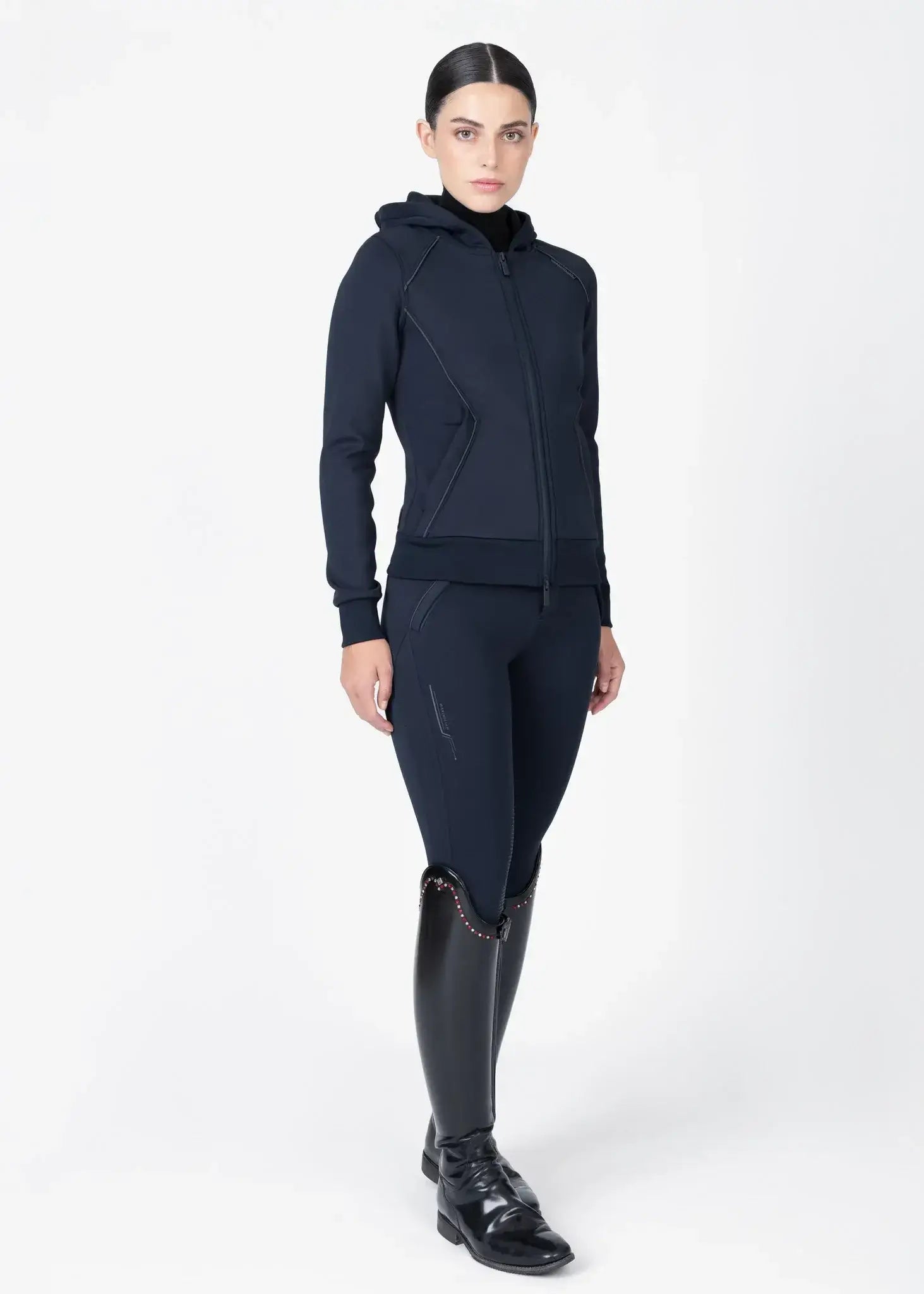 MAXIMILIAN EQUESTRIAN Arctic Zip Hoodie atlantic
