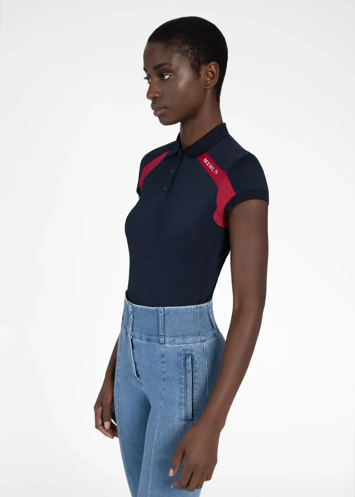 MAXIMILIAN EQUESTRIAN Aveen Polo Shirt navy red