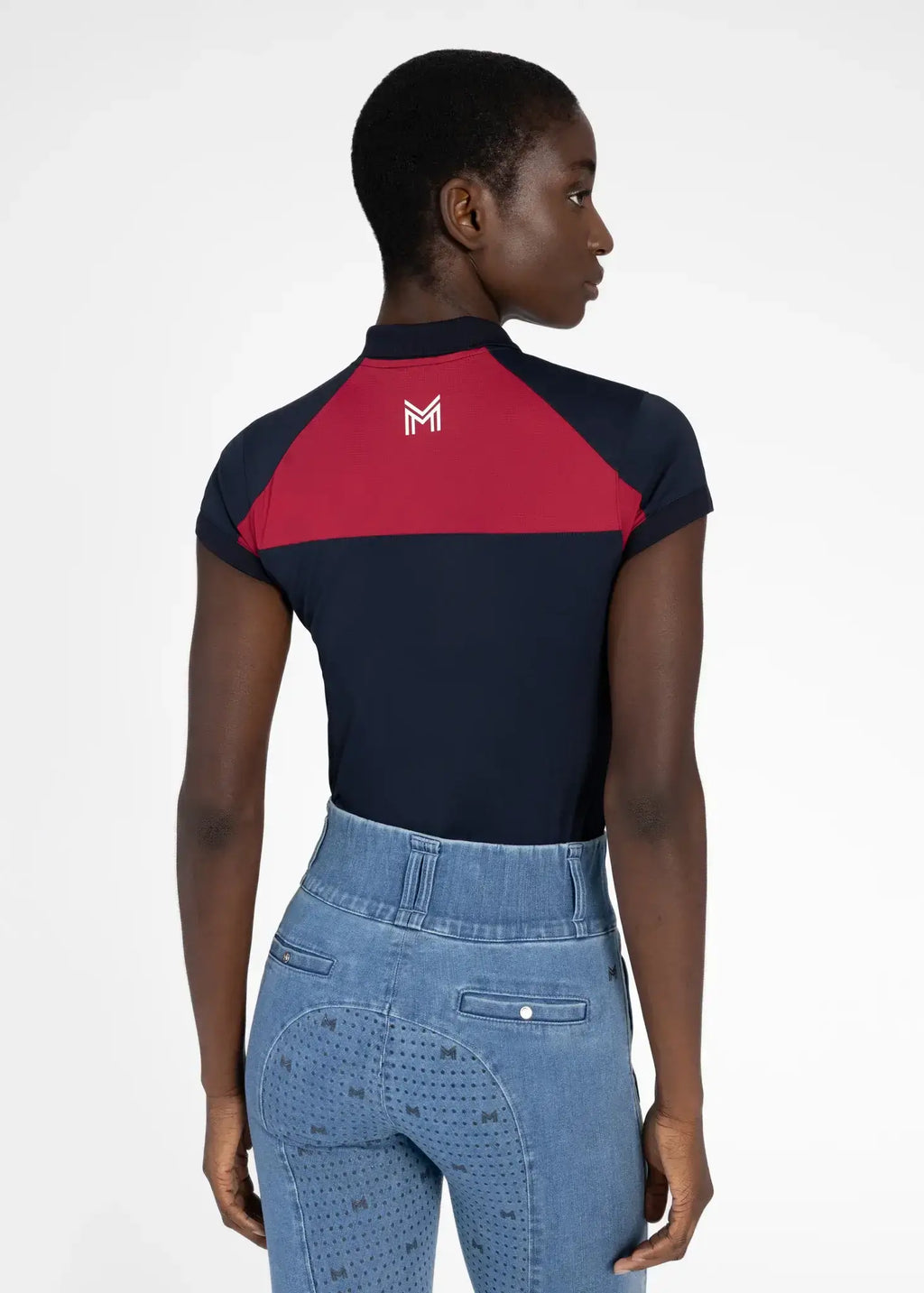 MAXIMILIAN EQUESTRIAN Aveen Polo Shirt navy red