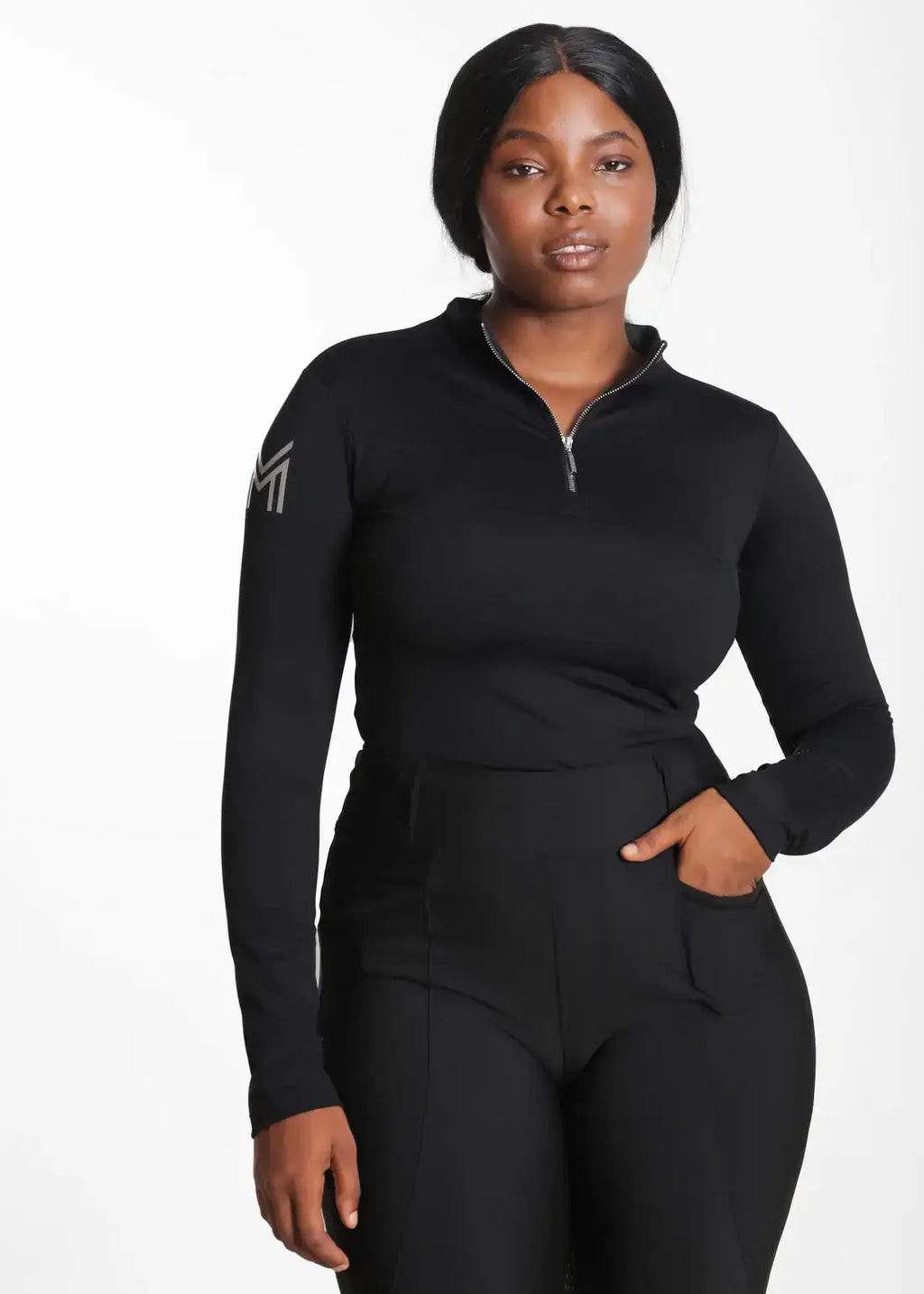 MAXIMILIAN EQUESTRIAN Langarm Base Layer black/silver