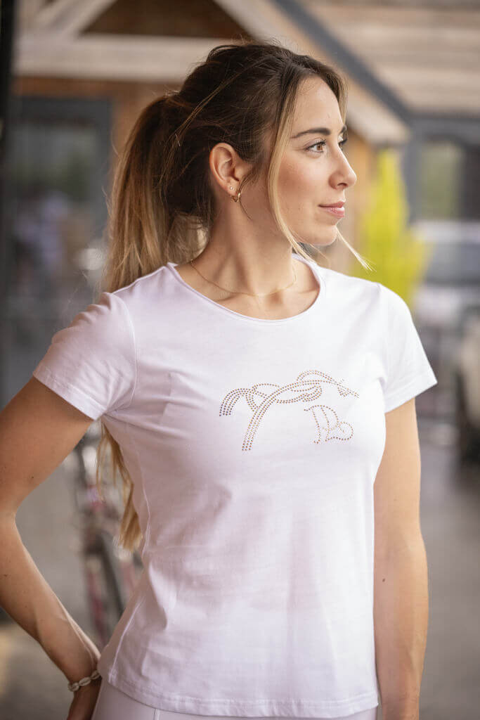 Penelope T-Shirt Iconic Strass weiß