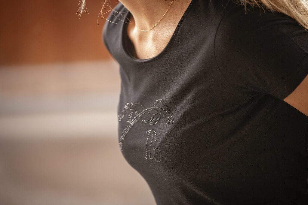 Penelope T-Shirt Iconic Strass schwarz