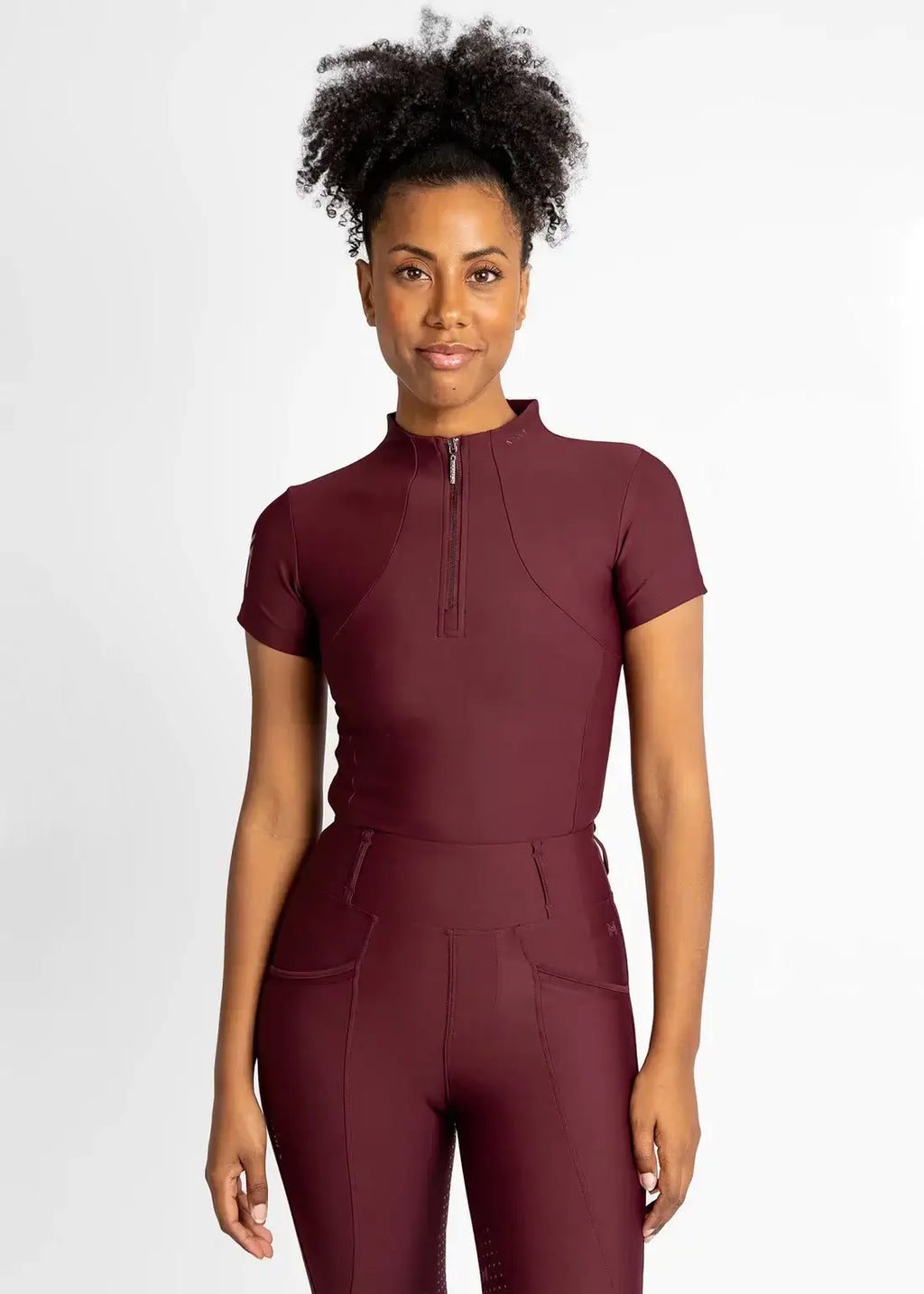 MAXIMILIAN EQUESTRIAN Kurzarm Shirt burgundy