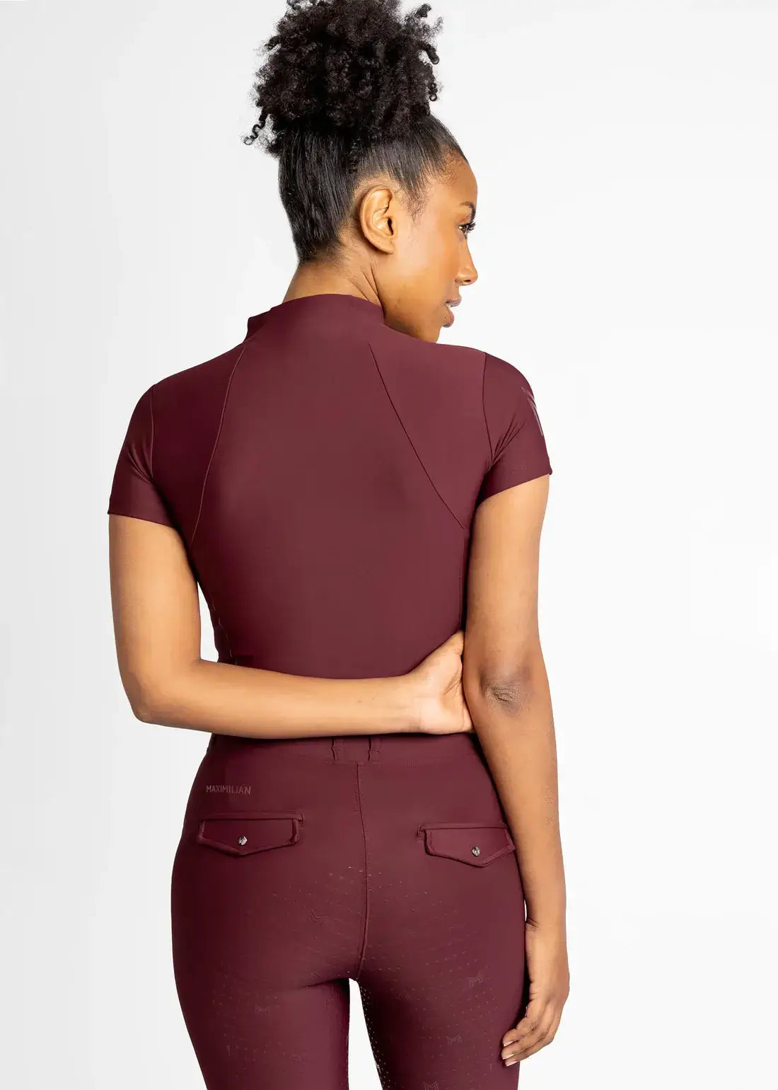 MAXIMILIAN EQUESTRIAN Kurzarm Shirt burgundy