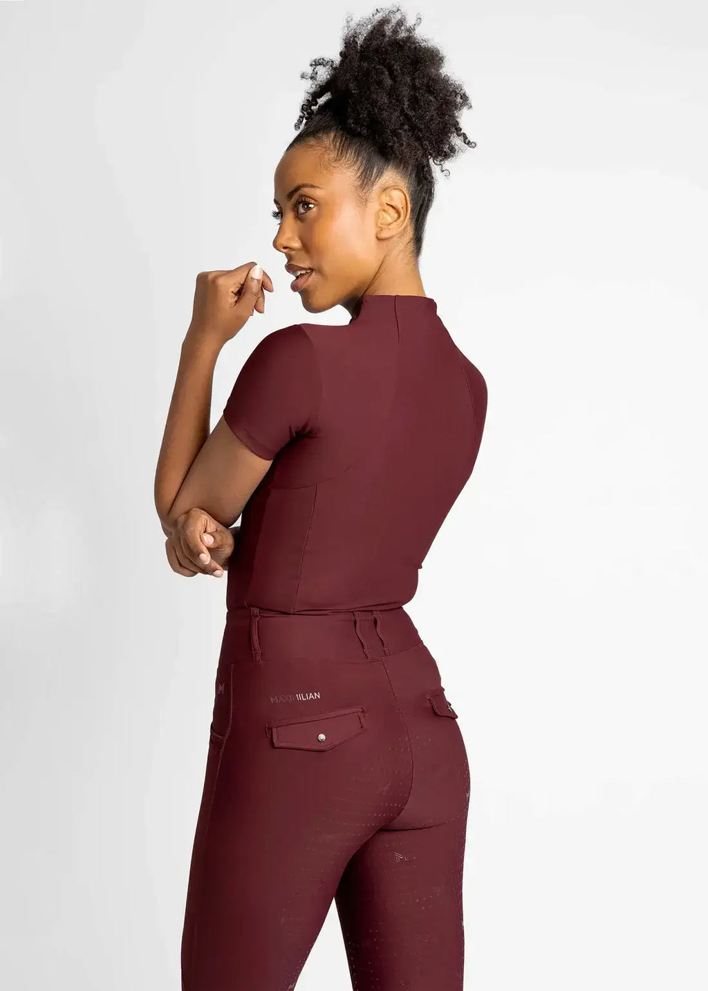 MAXIMILIAN EQUESTRIAN Kurzarm Shirt burgundy