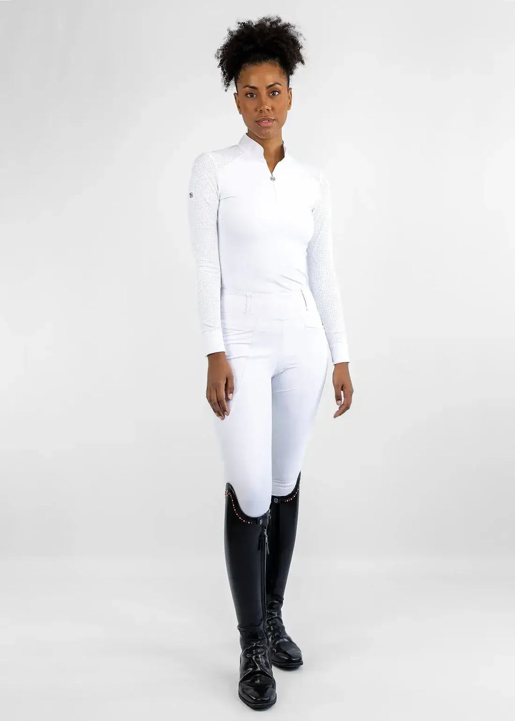 MAXIMILIAN EQUESTRIAN Langarm Air Show Shirt white