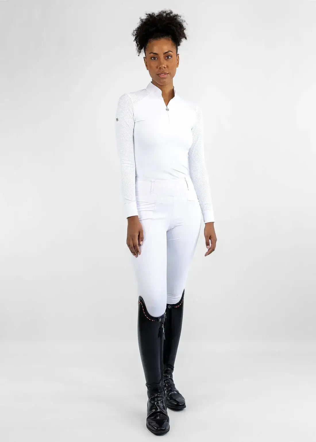 MAXIMILIAN EQUESTRIAN Langarm Air Show Shirt white