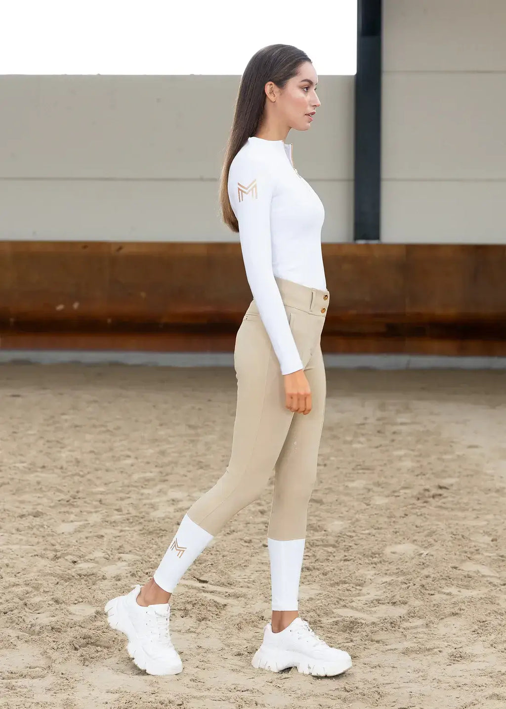 MAXIMILIAN EQUESTRIAN Winter Langarm Shirt Base Layer white gold