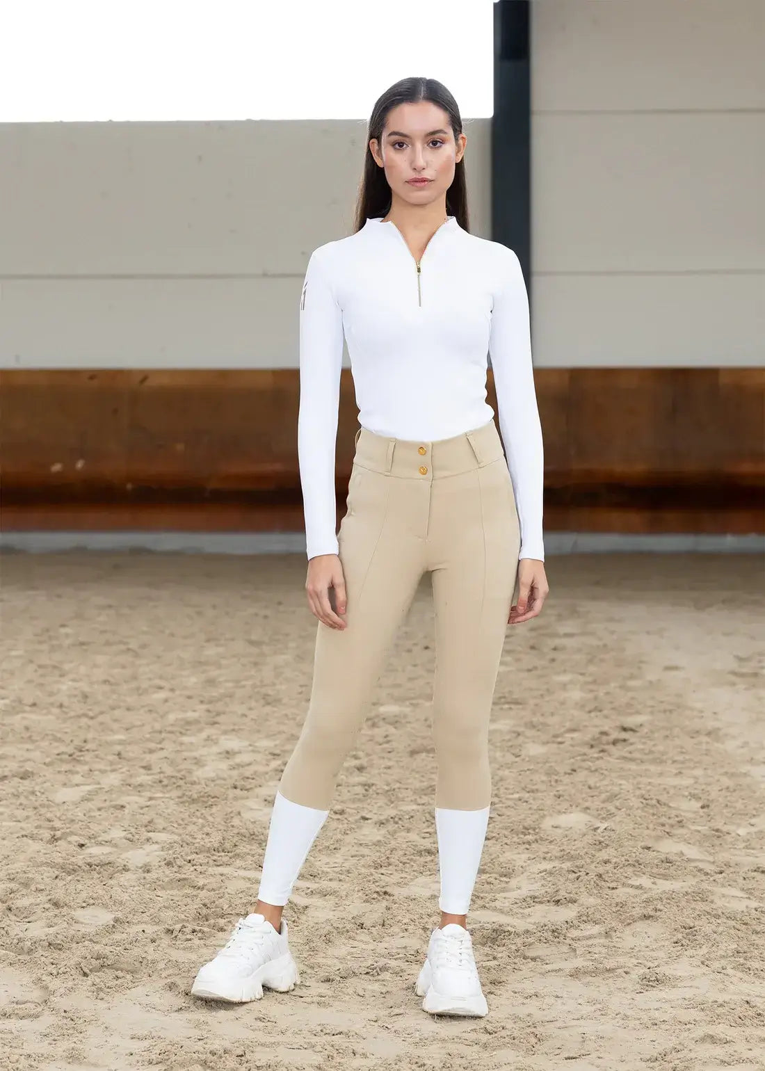 MAXIMILIAN EQUESTRIAN Winter Langarm Shirt Base Layer white gold