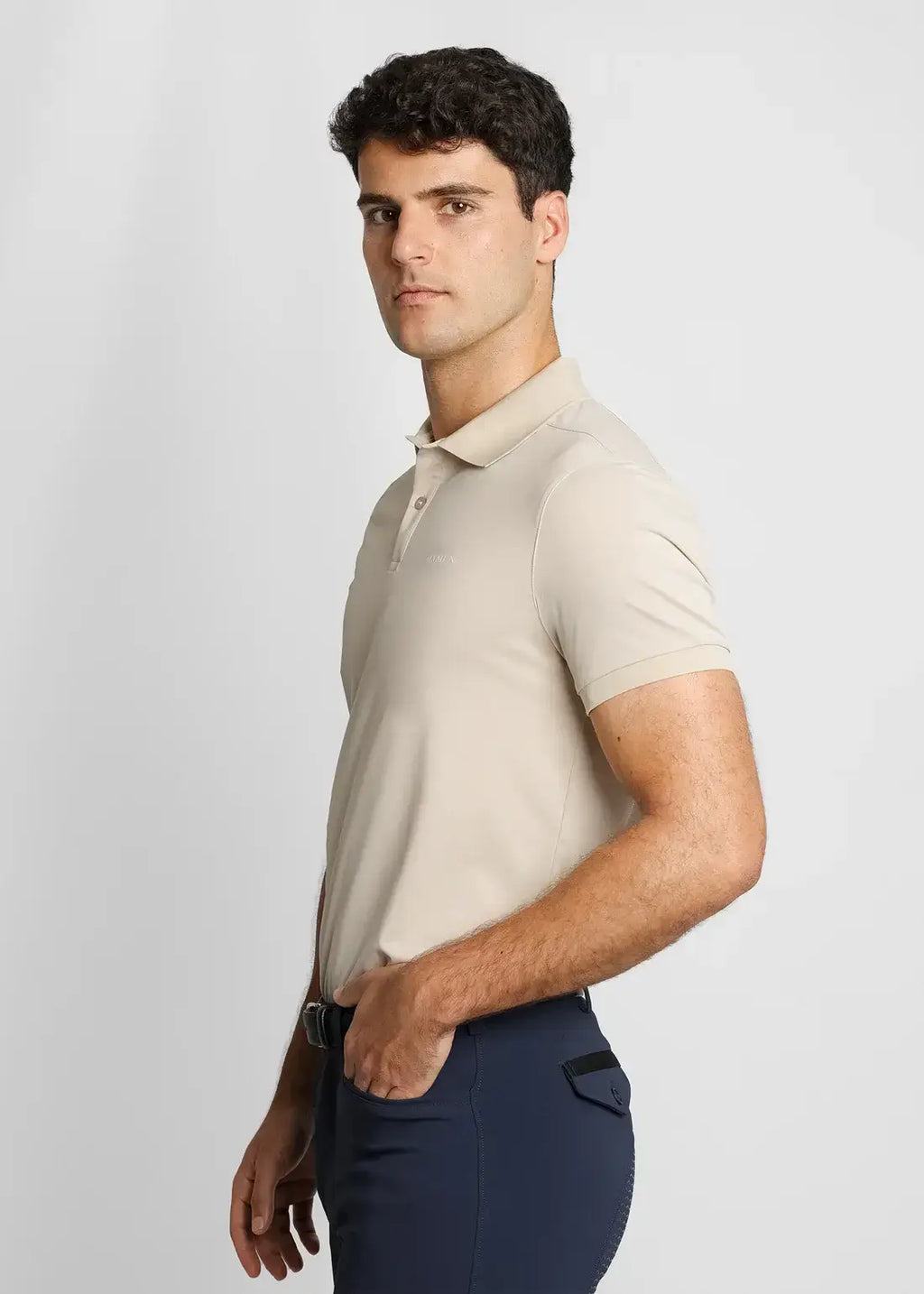 MAXIMILIAN EQUESTRIAN Blaze Polo Shirt Sand