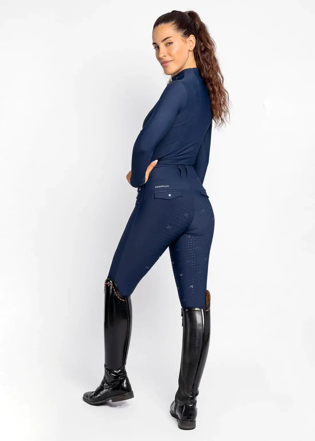 MAXIMILIAN EQUESTRIAN Pro Riding Leggings navy