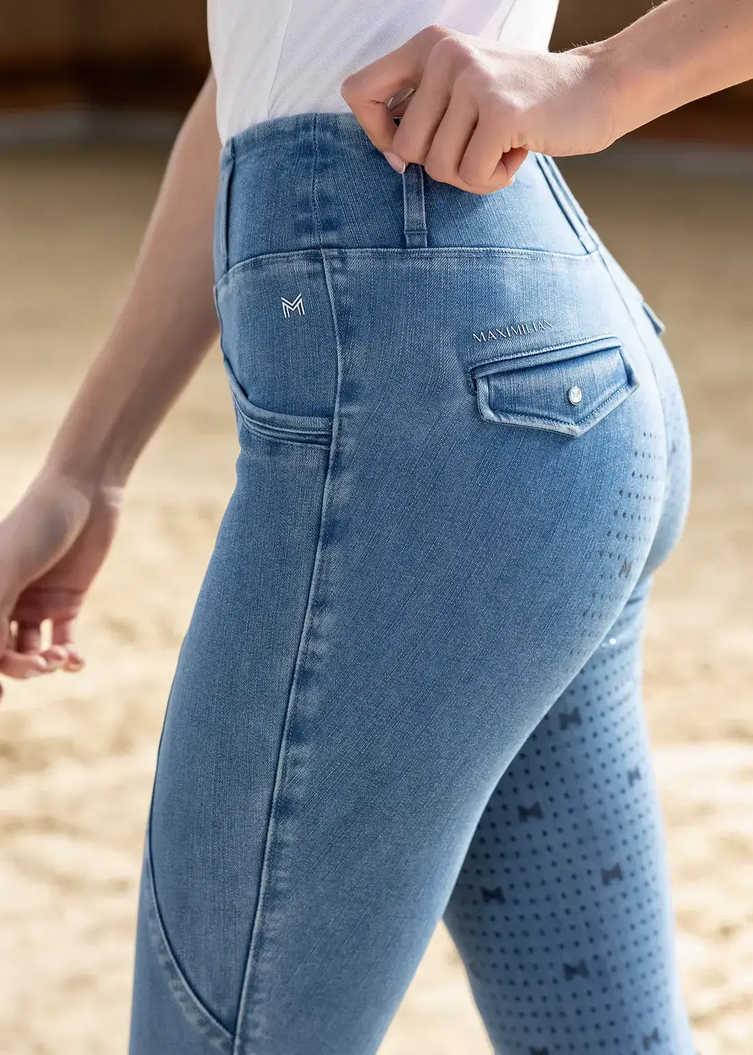 MAXIMILIAN EQUESTRIAN Pro Riding Leggings Denim