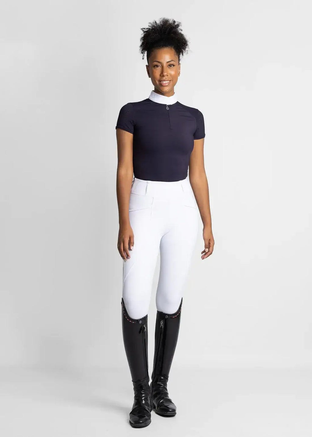 MAXIMILIAN EQUESTRIAN Kurzarm Air Show Shirt navy