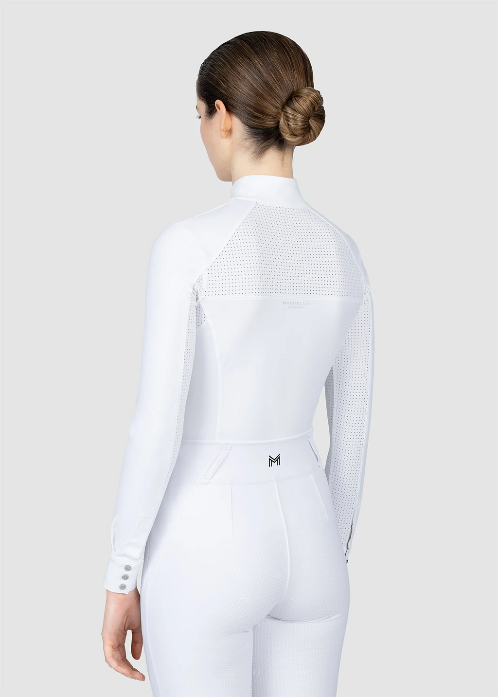MAXIMILIAN EQUESTRIAN Aveen Langarm Show Shirt weiß