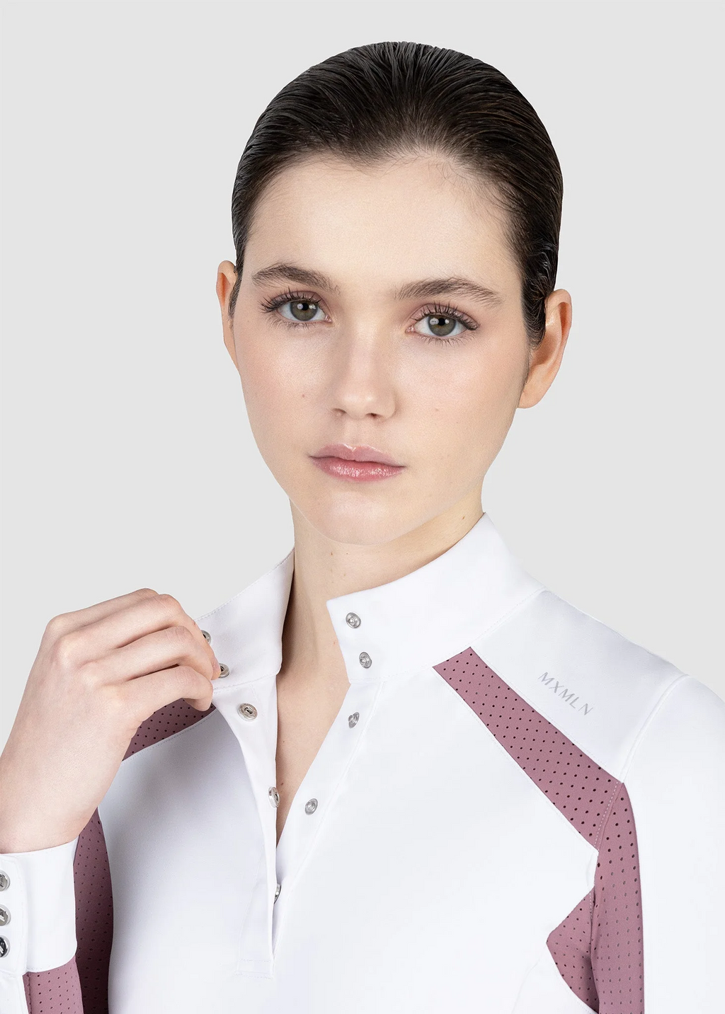 MAXIMILIAN EQUESTRIAN Aveen Langarm Show Shirt weiß mauve