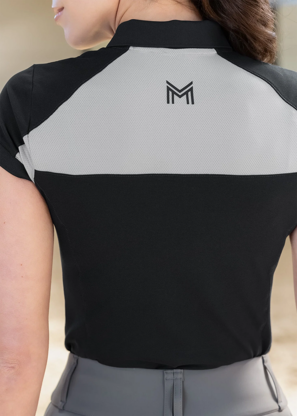 MAXIMILIAN EQUESTRIAN Aveen Polo Shirt black grey