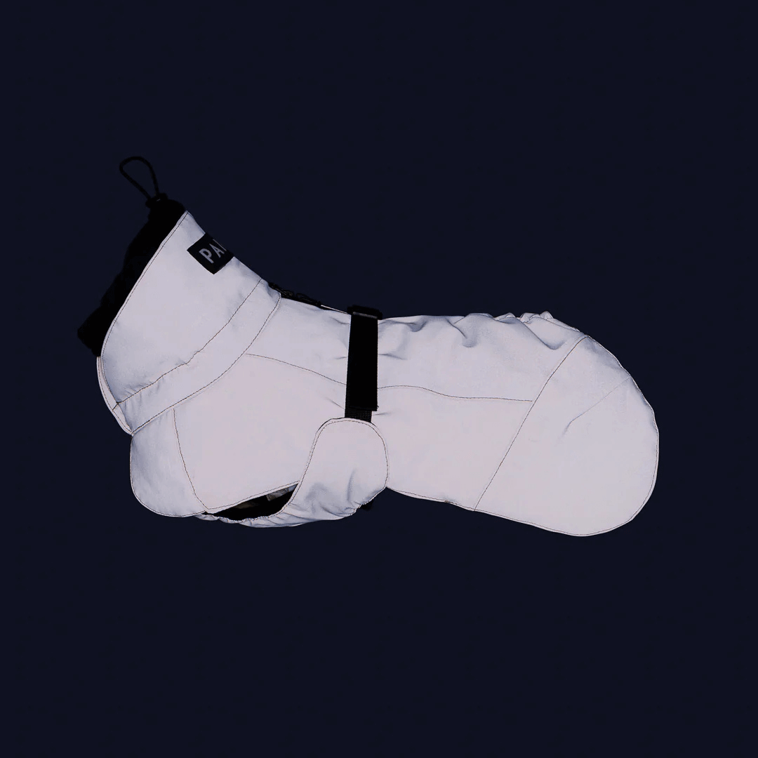 PAIKKA Visibility Wintermantel für Hunde Wool Taupe