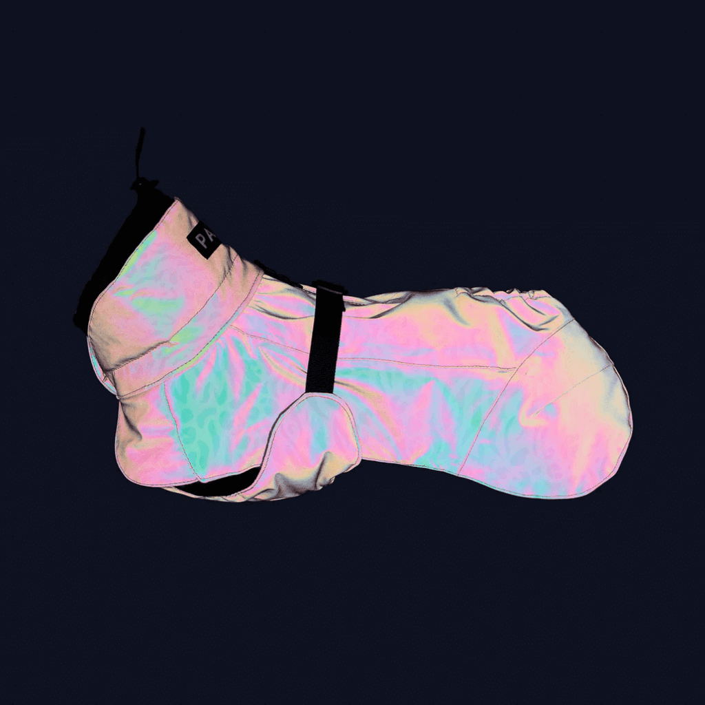 PAIKKA Visibility Wintermantel für Hunde Red Mix