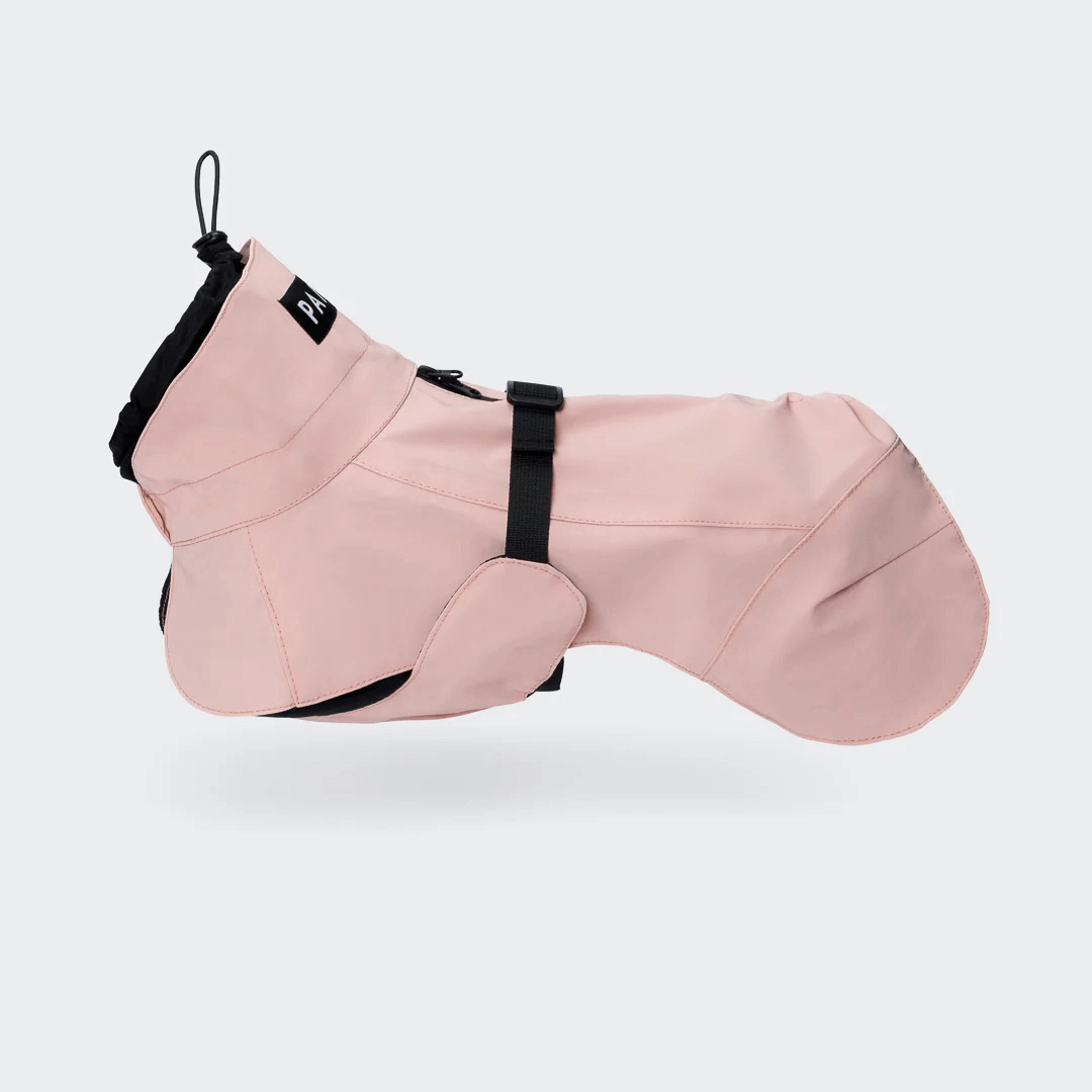 PAIKKA Visibility Regenmantel Lite für Hunde Rose