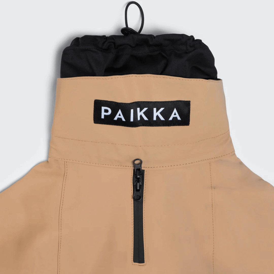 PAIKKA Visibility Regenmantel Lite für Hunde Taupe