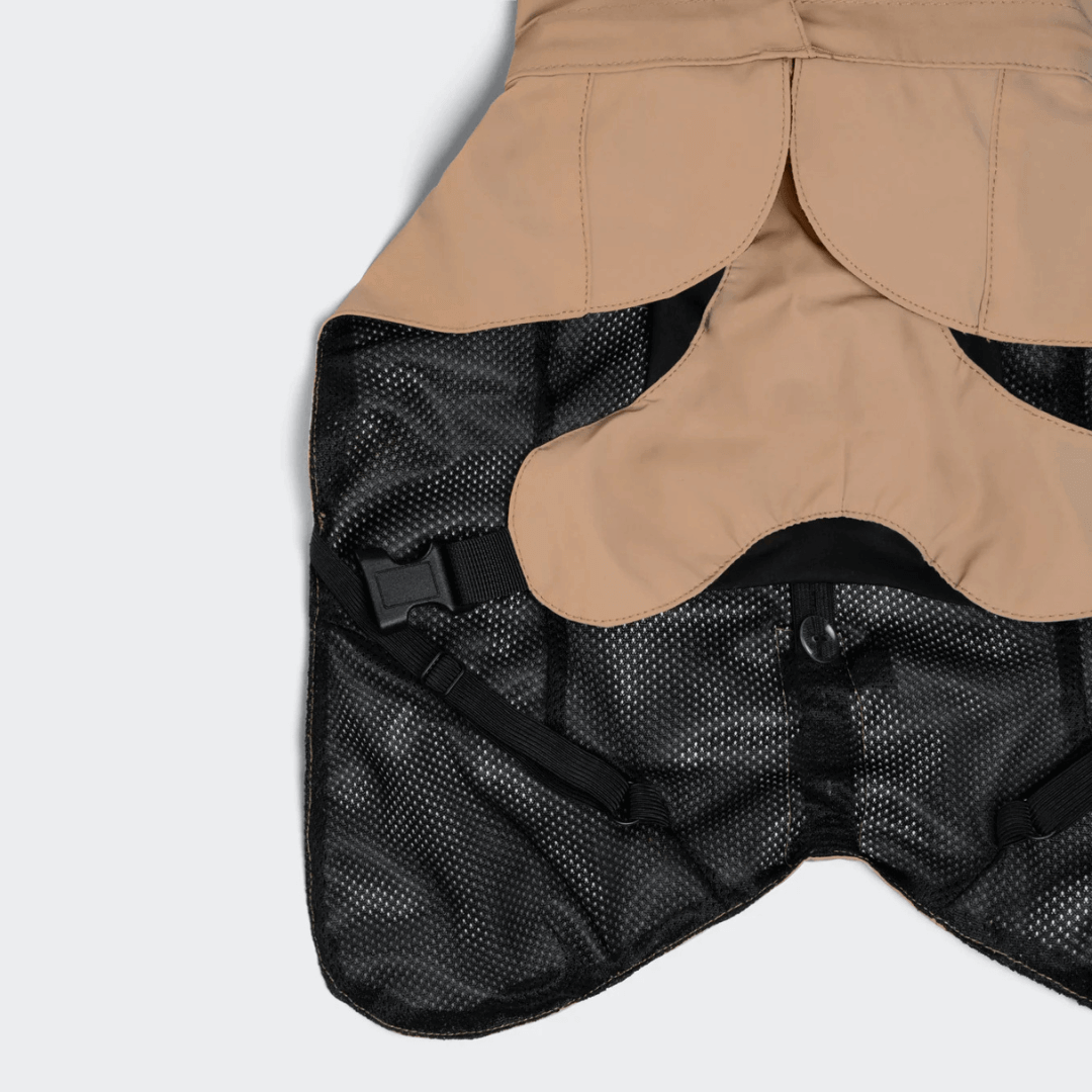 PAIKKA Visibility Regenmantel Lite für Hunde Taupe