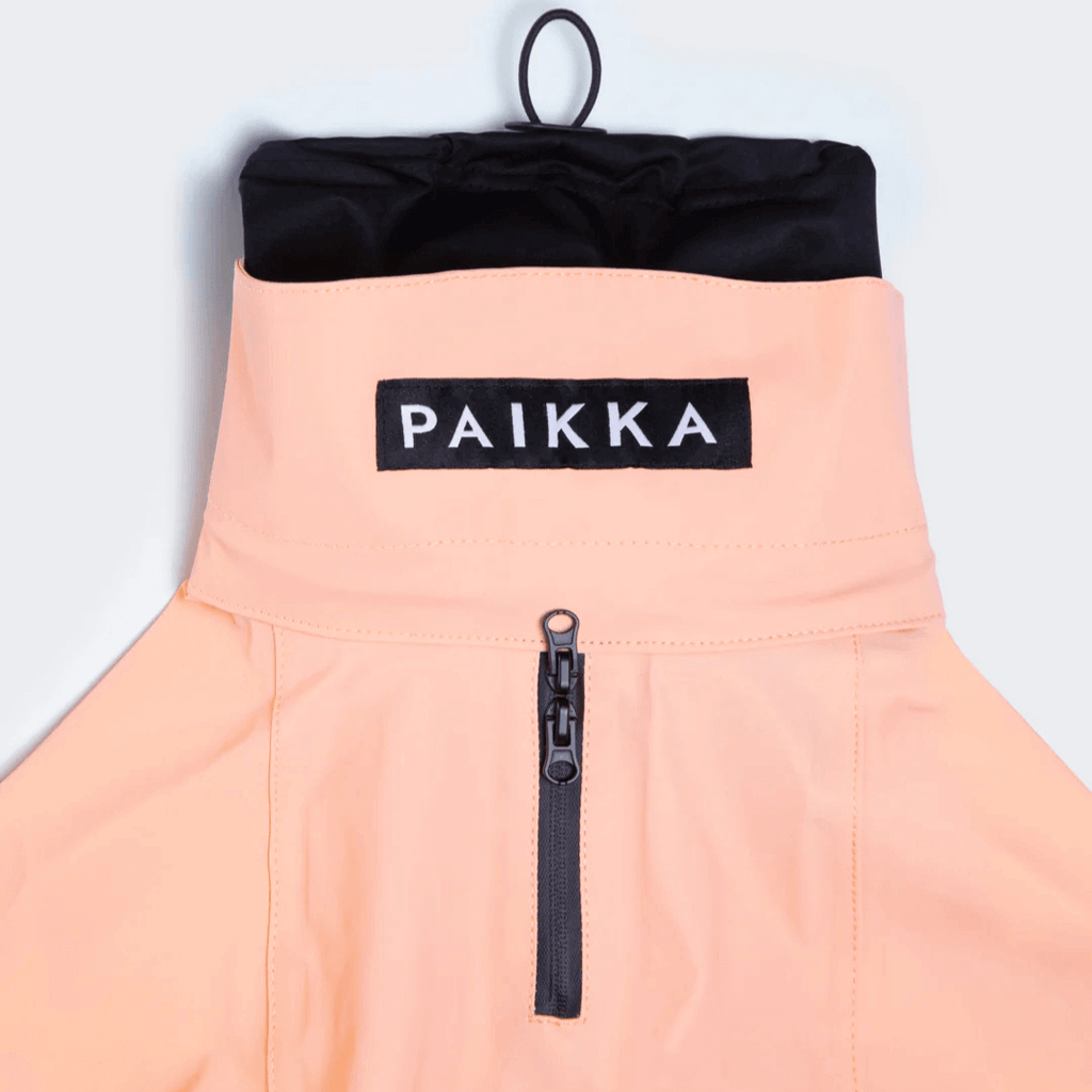 PAIKKA Reflektierender Regenmantel für Hunde Pfirsich