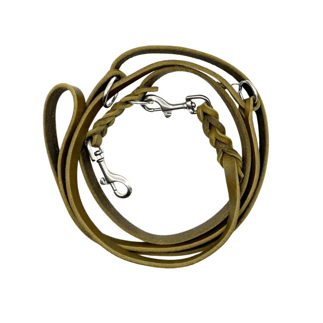 Amia De Lis Fettlederleine oliv