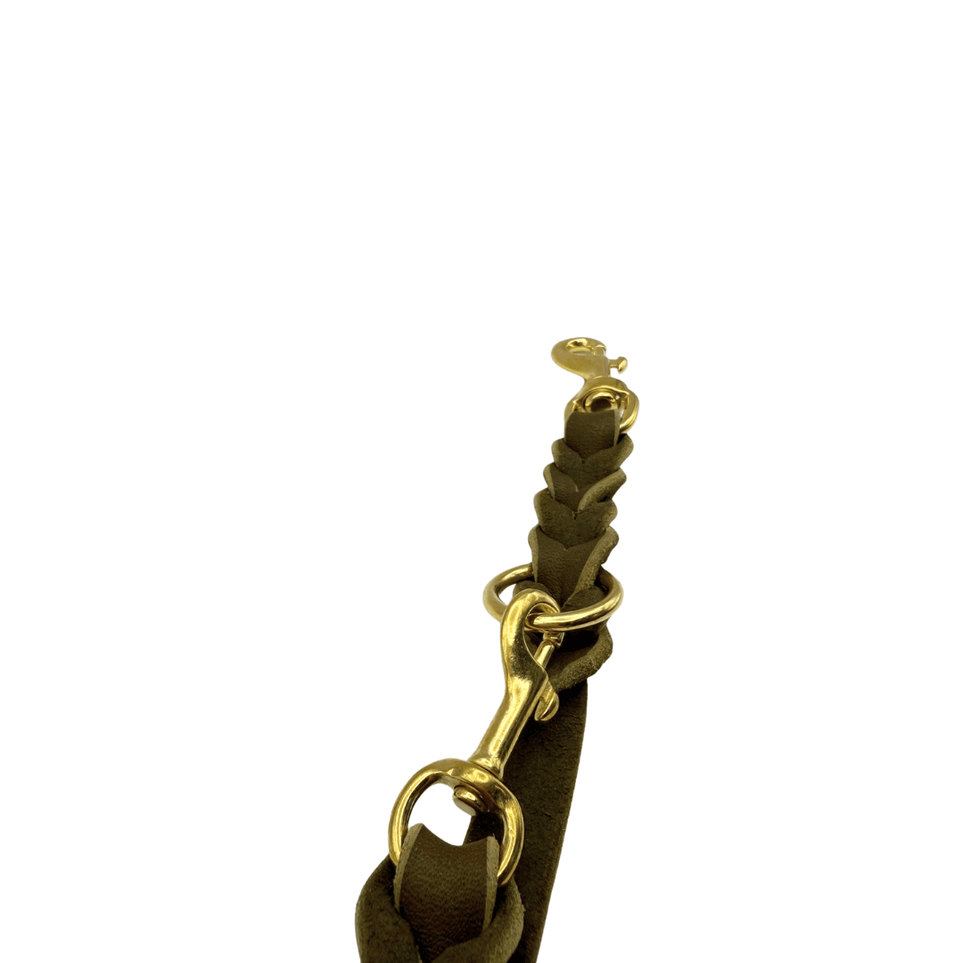 Amia De Lis Fettlederleine oliv