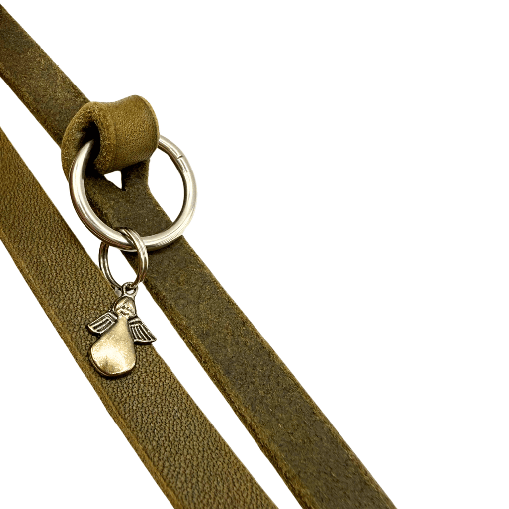 Amia De Lis Fettlederleine oliv