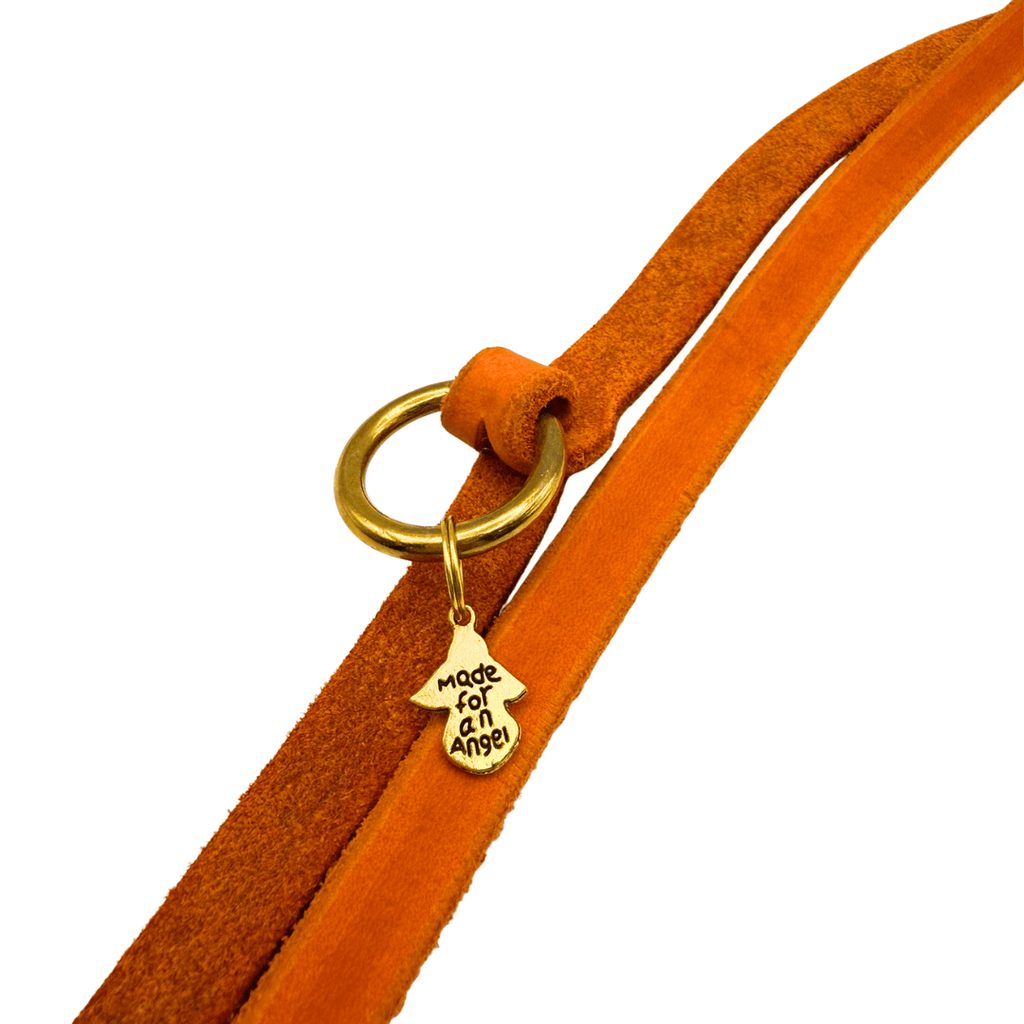 Amia De Lis Fettlederleine orange