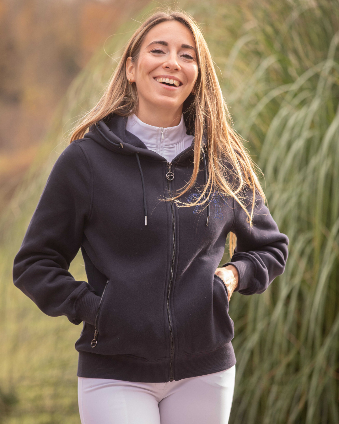 Penelope Hoodie Fluore blau