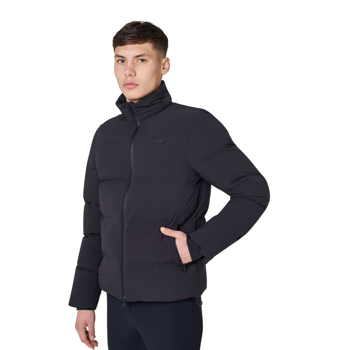 Equestro Herren-Daunenjacke mit hohem Kragen