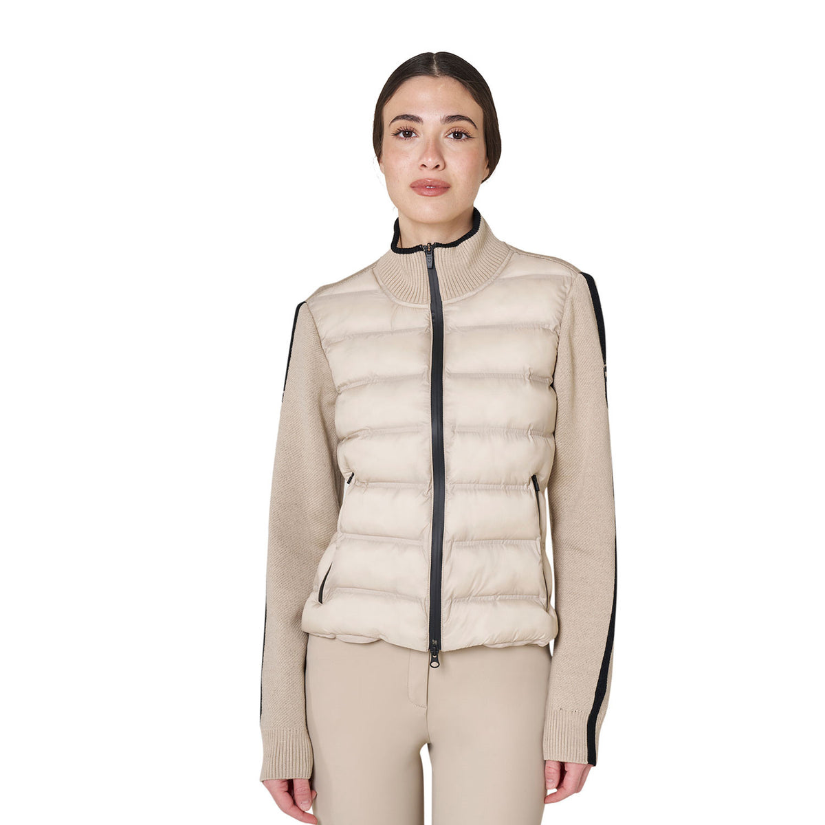 Equestro Damenjacke mit Strick und Reißverschluss
